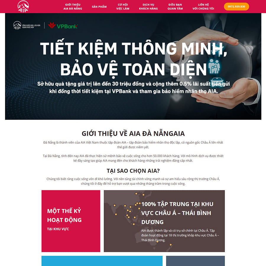  Theme Wordpress Giới Thiệu Bảo Hiểm Aia 
