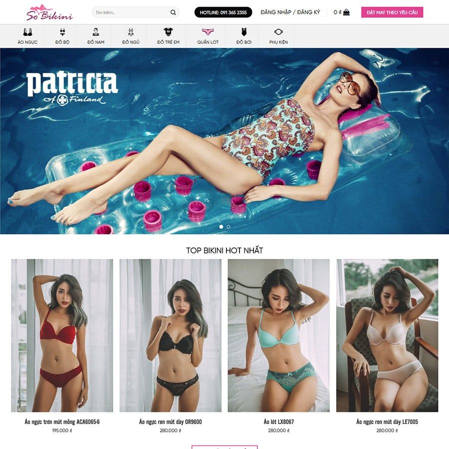  Theme Wordpress Flatsome Bán Bikini 