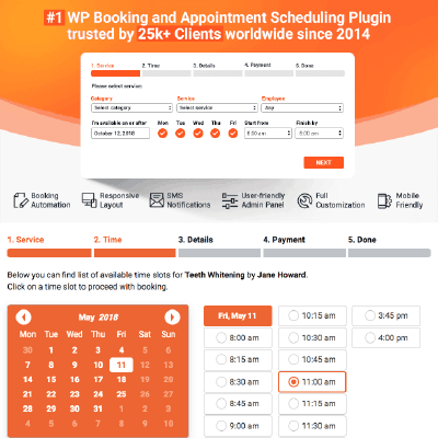  Bookly PRO – Appointment Booking and Scheduling Software System 