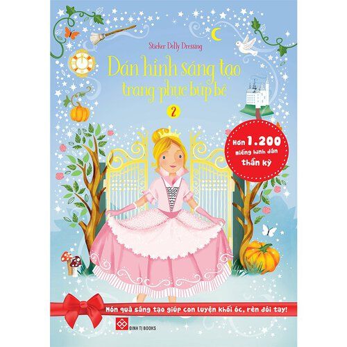  Combo - Sticker Dolly Dressing - Dán Hình Sáng Tạo Trang Phục Búp Bê - Có Bìa Áo (8 Cuốn) 