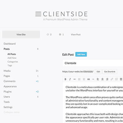  Clientside – WordPress Admin Theme 