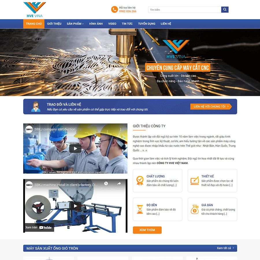  Theme Wordpress Cơ Khí 01 