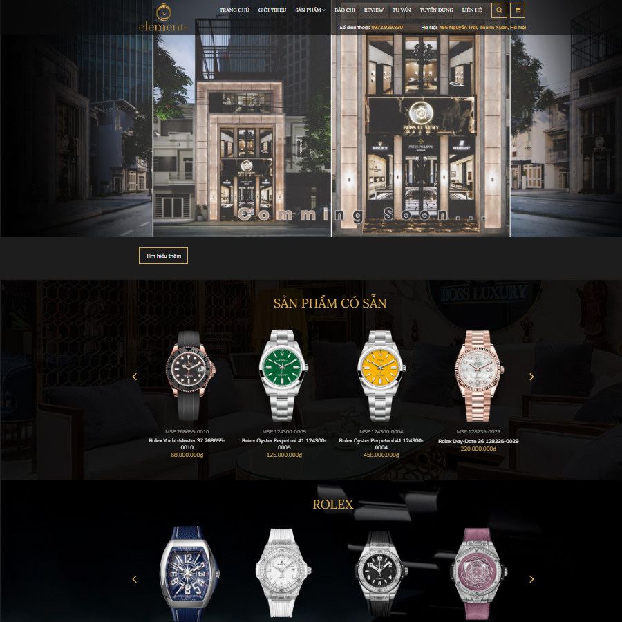  Theme Wordpress Bán Đồng Hồ 03 