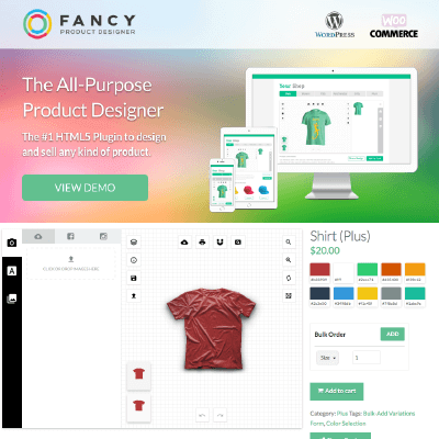  Fancy Product Designer Plus Add-On | WooCommerce WordPress 