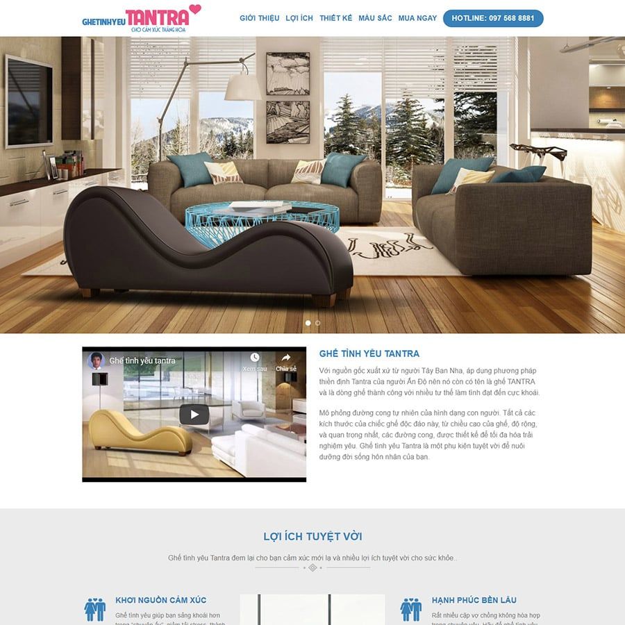  Theme Wordpress Landing Page Ghế Tình Yêu 