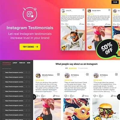  Instagram Testimonials Plugin for WordPress 