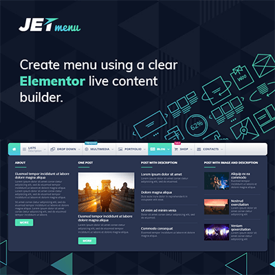  JetMenu – Mega Menu for Elementor Page Builder 