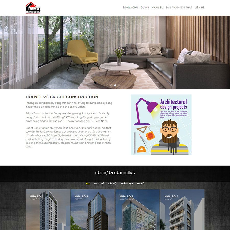  Theme Wordpress Công Ty Kiến Trúc 
