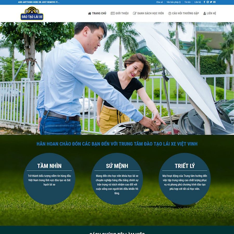  Theme Wordpress Trung Tâm Lái Xe 