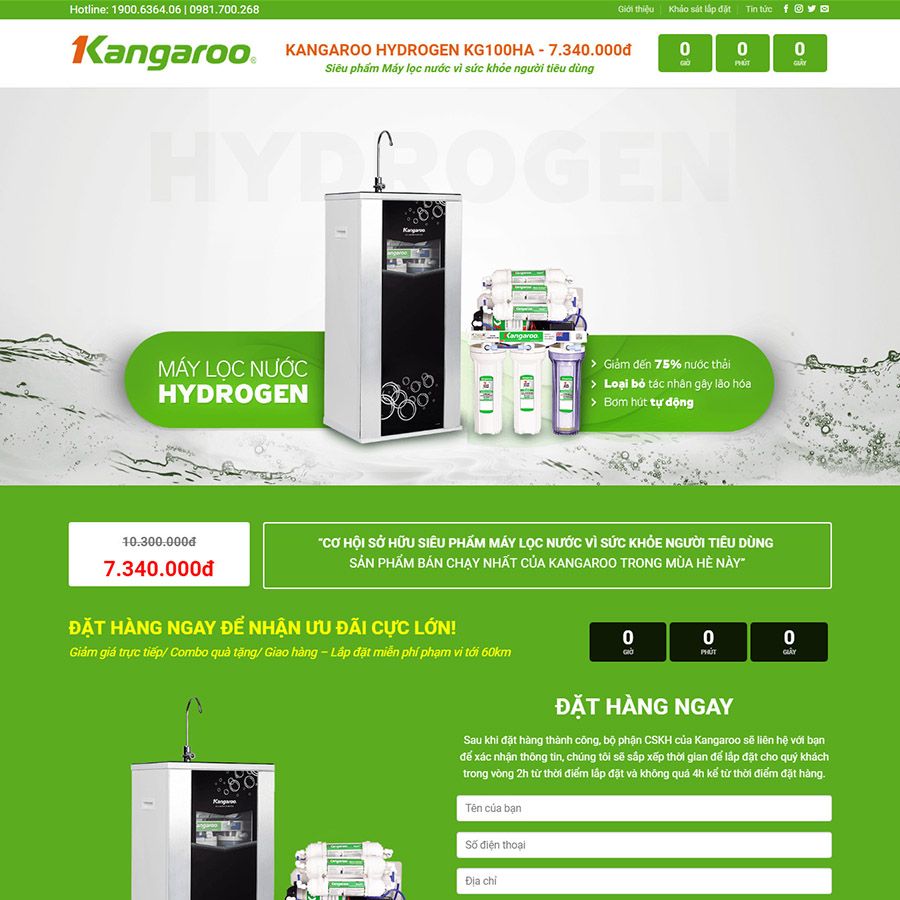  Theme Wordpress Landing Page Lọc Nước 