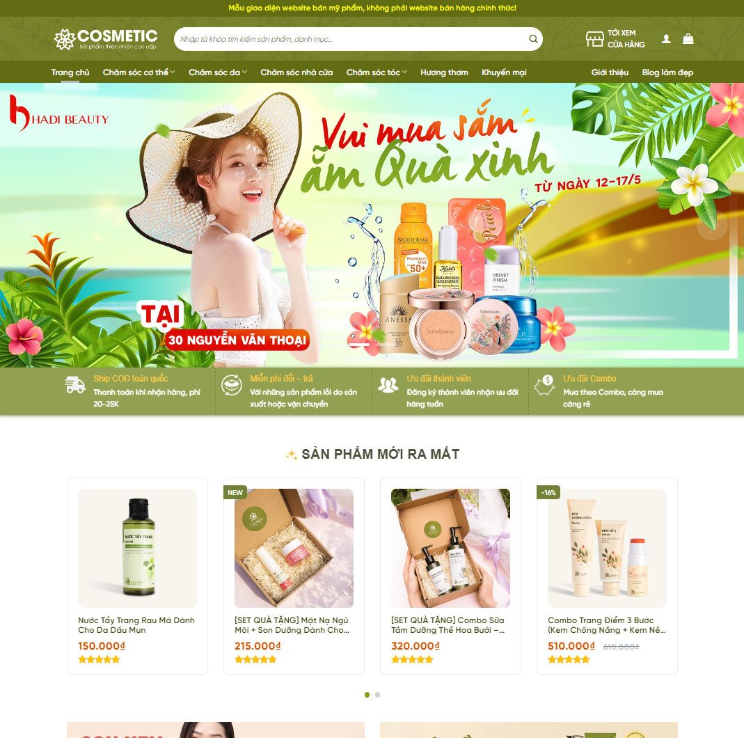  Theme Wordpress Mỹ Phẩm 18 