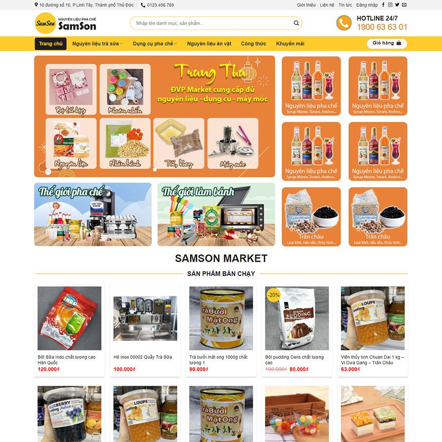  Theme Wordpress Bán Nguyên Liệu 