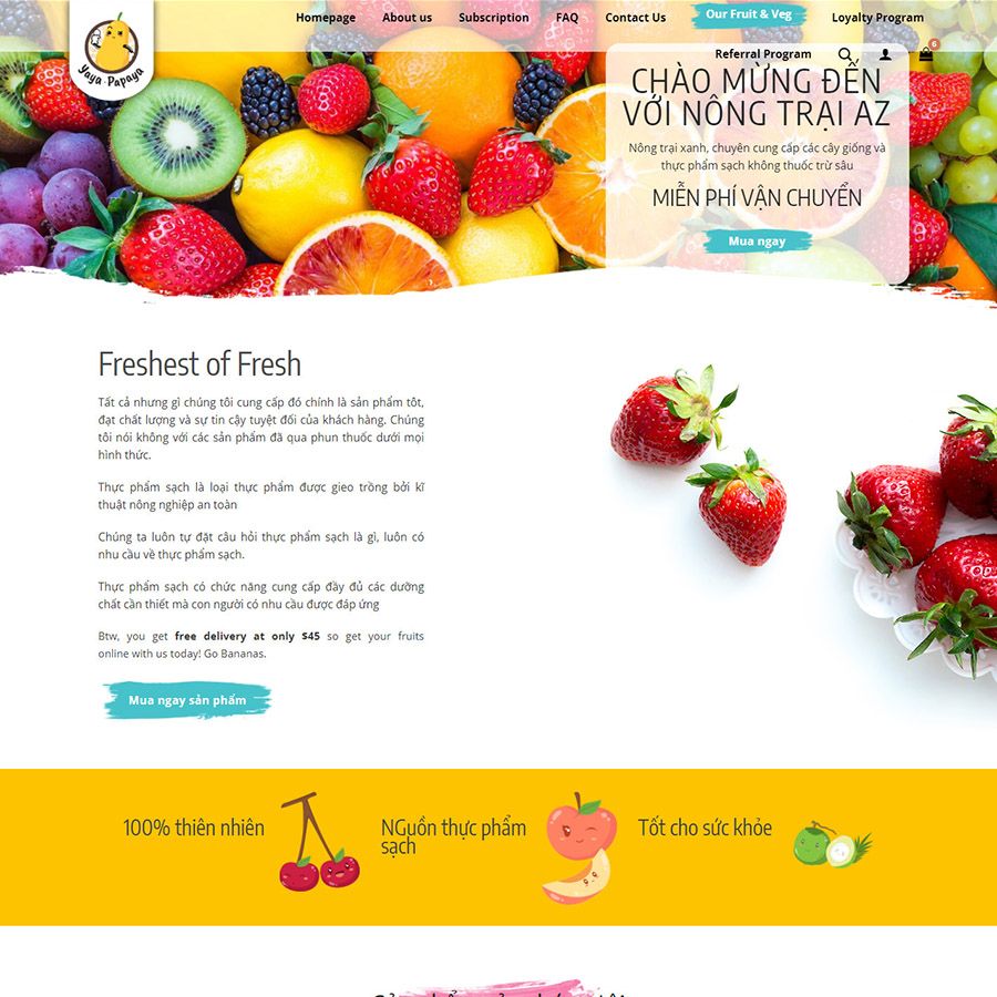  Theme Wordpress Bán Nông Sản 01 