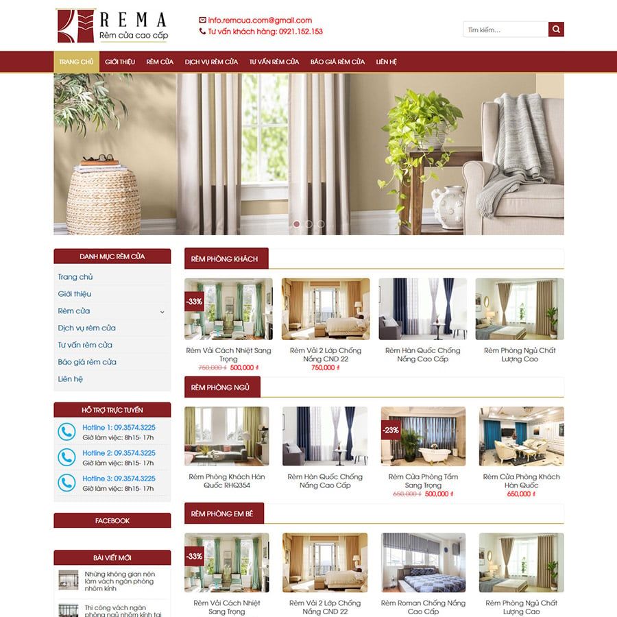  Theme Wordpress Bán Rèm Cửa 