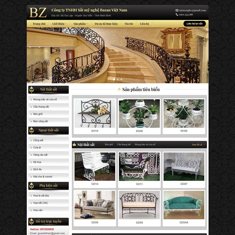  Theme Wordpress Dịch Vụ Sắt Mỹ Nghệ 
