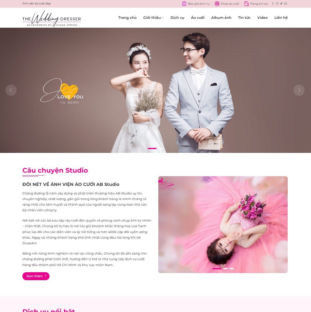  Theme Wordpress Studio Ảnh Cưới 02 