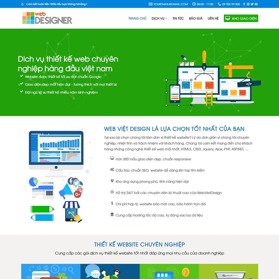  Theme Wordpress Thiết Kế Web 