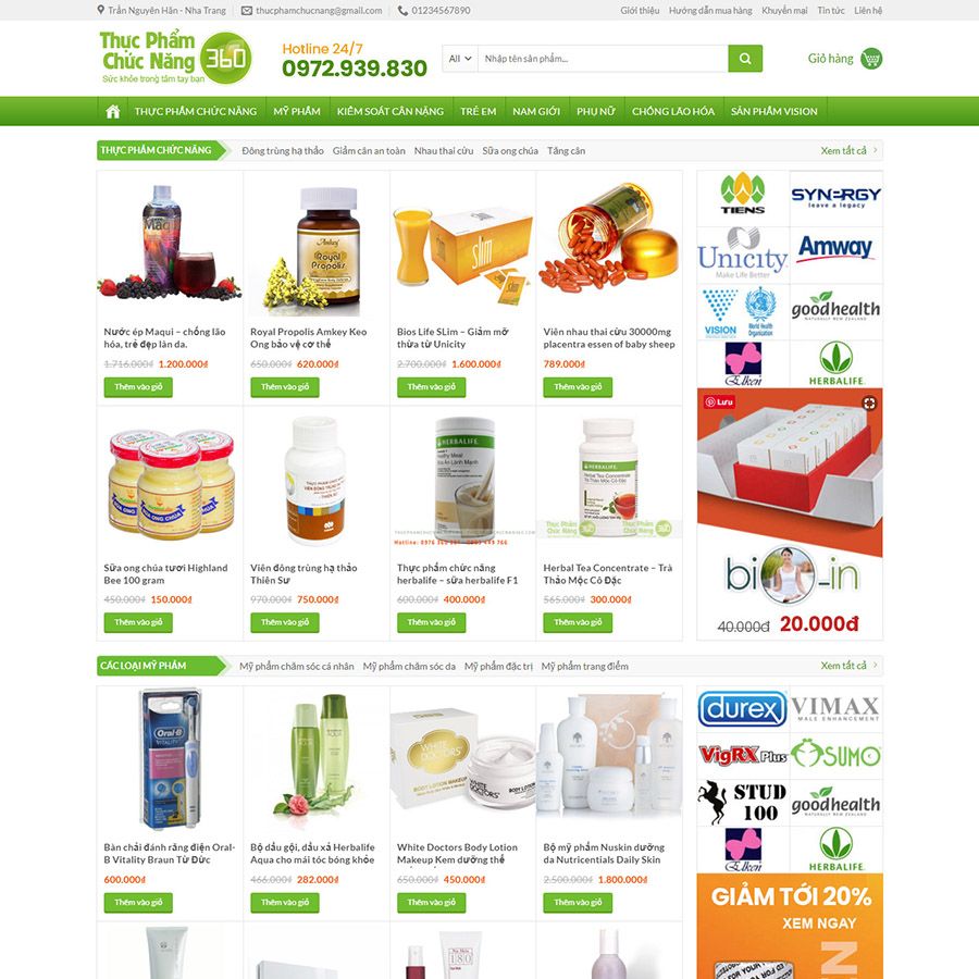  Theme Wordpress Thực Phẩm Chức Năng 06 