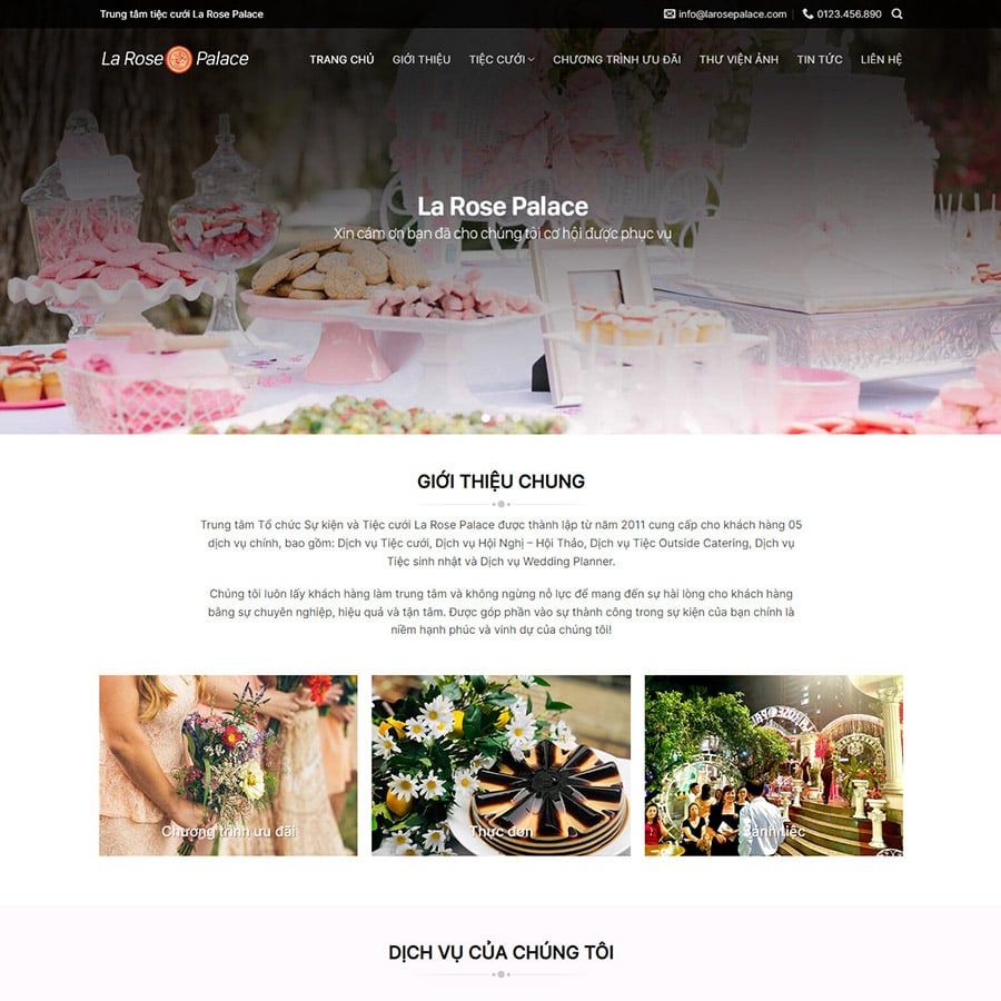  Theme Wordpress Dịch Vụ Tiệc Cưới 