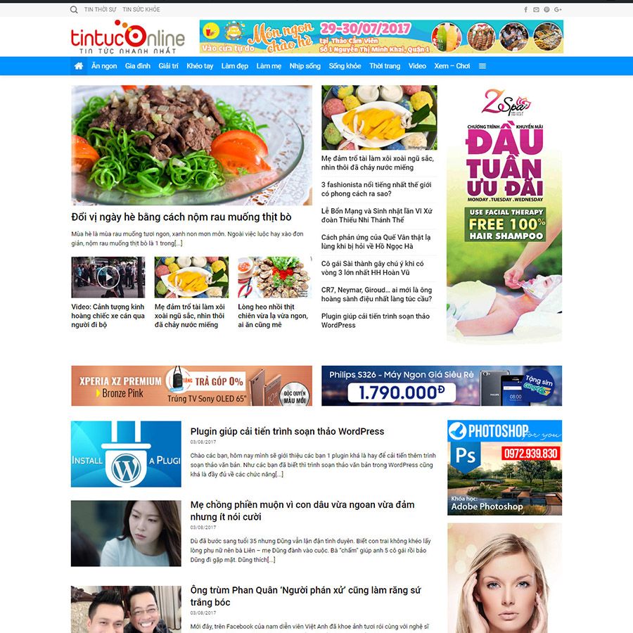  Theme Wordpress Tin Tức 01 