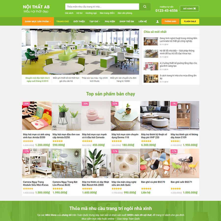  Theme Wordpress Flatsome Trang Trí 01 