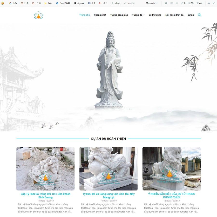 Theme Wordpress Bán Tượng Phật 
