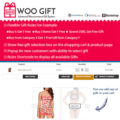  Woo Gift : Advanced Woocommerce Gift Plugin 