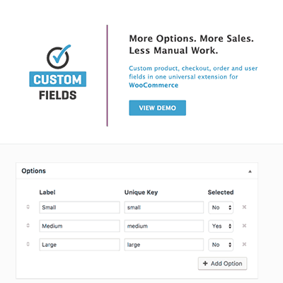  WooCommerce Custom Fields 