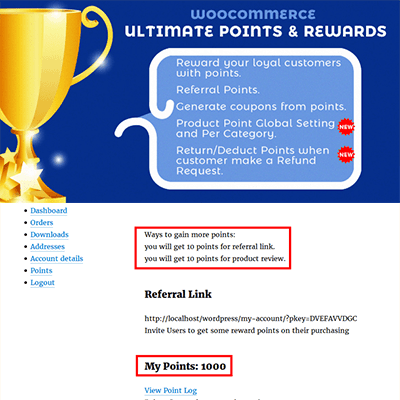  WooCommerce Ultimate Points And Rewards 