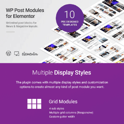  WP Post Modules for NewsPaper and Magazine Layouts (Elementor Addon) 