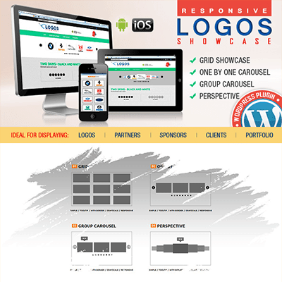  WordPress Logos Showcase – Grid and Carousel 