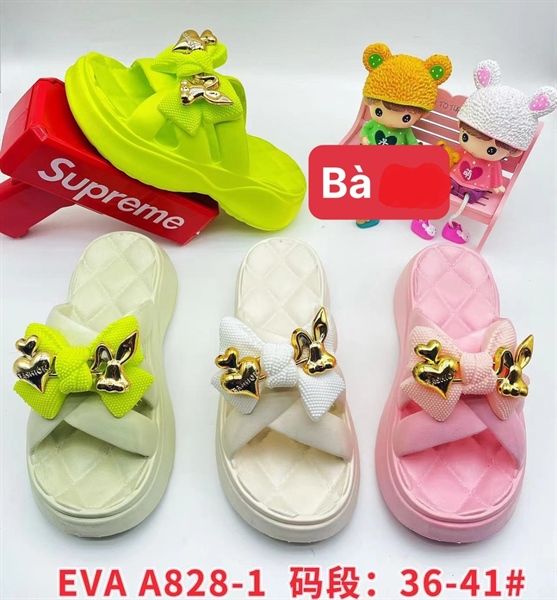  DÉP SIÊU NHẸ NỮ KB 828 NỮ QUAI CHÉO NƠ THỎ 039 