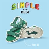  Sandal Sondoni 3 quai chéo đế trơn - quai hậu tháo rời 