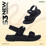  Sandal Nam Nữ SONDONI hai quai ngang đế 2 sọc màu 