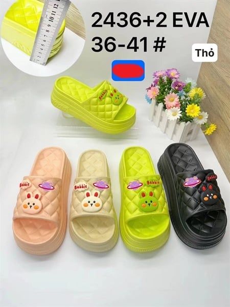  DÉP SIÊU NHẸ NỮ KB 2436 NỮ MẶT THỎ BABBIT 098 