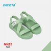 Sandal Nữ Facota 3 quai chéo đế trơn - quai hậu tháo rời