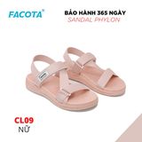  Sandal Nữ Facota 3 quai chéo đế trơn - quai khóa nối 