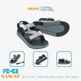  Sandal Nam Facota 3 quai chéo đế trơn - quai hậu tháo rời 