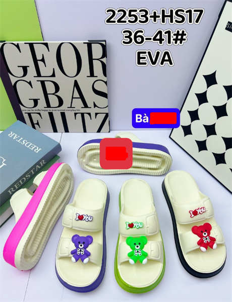 DÉP SIÊU NHẸ NỮ KB 2253-17 GẤU ILOVEYOU 489