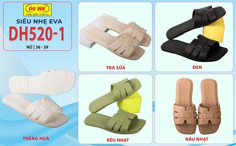 DÉP SIÊU NHẸ NỮ KB DH520-1 QUAI H 213