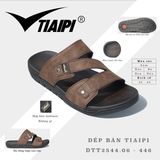  Dép ngang 3 quai chéo đính nút logo TA đế kép 