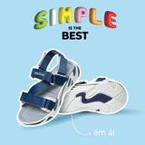 Sandal Sondoni 3 quai chéo đế trơn - quai hậu tháo rời 