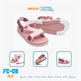  Sandal Facota 3 quai chéo đế trơn - quai hậu tháo rời 
