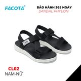  Sandal Nữ Facota 3 quai chéo đế trơn - quai khóa nối 