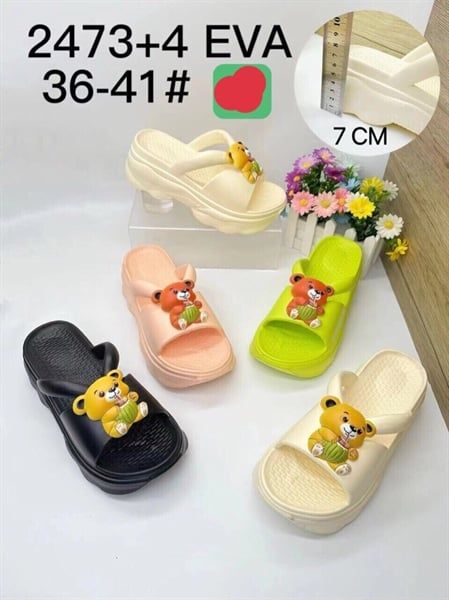  DÉP SIÊU NHẸ NỮ KB 2473-4 NỮ GẤU TRÁI DỪA 099 