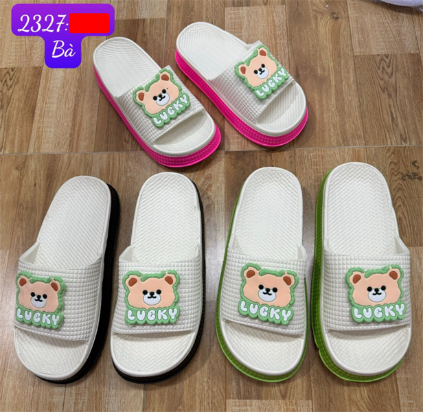  DÉP SIÊU NHẸ NỮ KB 2327 GẤU LUCKY 489 