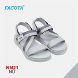  Sandal Nữ Facota 3 quai chéo đế trơn - quai hậu tháo rời 