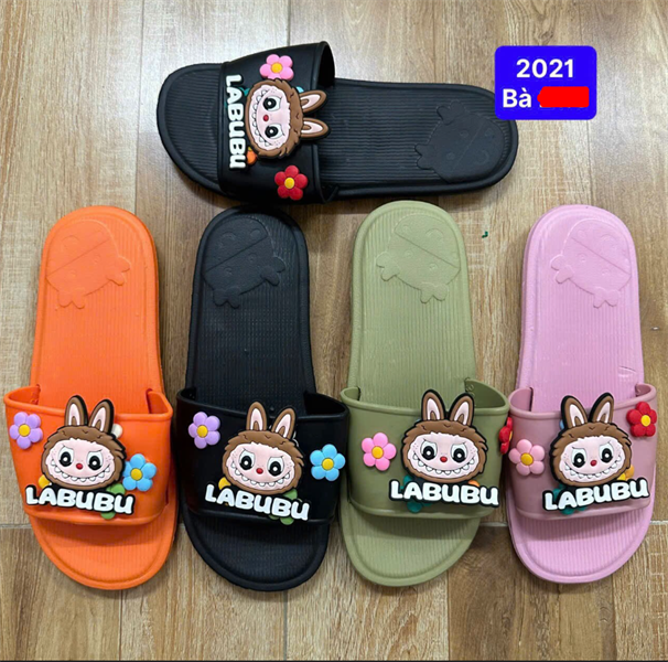 DÉP SIÊU NHẸ NỮ KB 2021 DÁN GẤU LABUBU 489