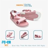 Sandal Facota 3 quai chéo đế trơn - quai hậu tháo rời 