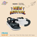  Sandal Nữ Facota 2 quai đế trơn - quai hậu tháo rời 